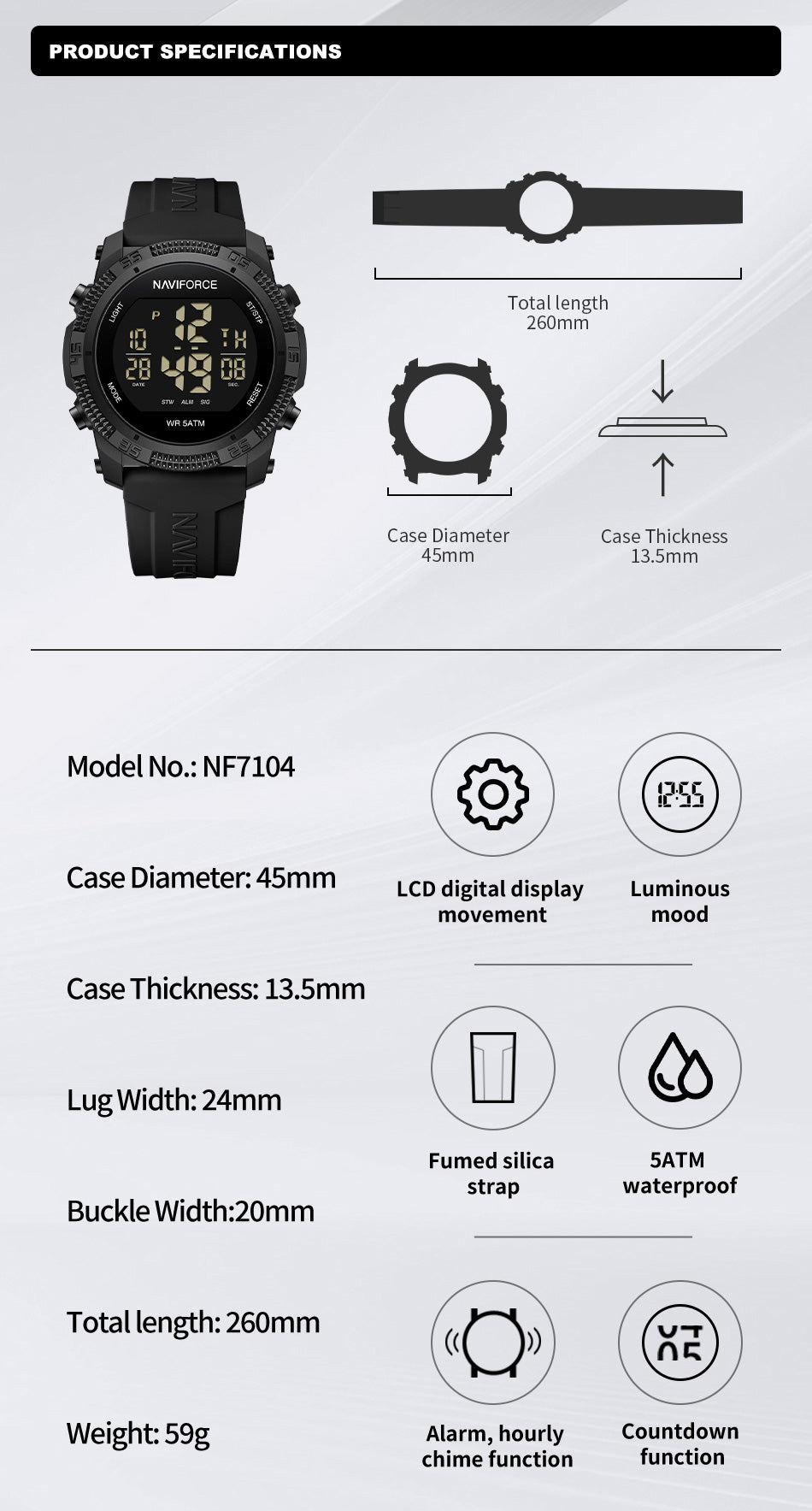Naviforce 7104